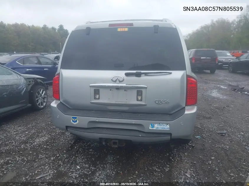 2007 Infiniti Qx56 VIN: 5N3AA08C57N805539 Lot: 45102933