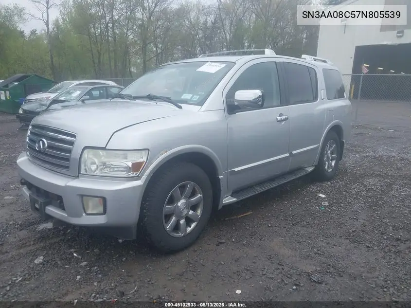 2007 Infiniti Qx56 VIN: 5N3AA08C57N805539 Lot: 45102933