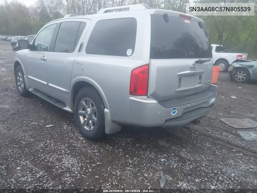 2007 Infiniti Qx56 VIN: 5N3AA08C57N805539 Lot: 45102933