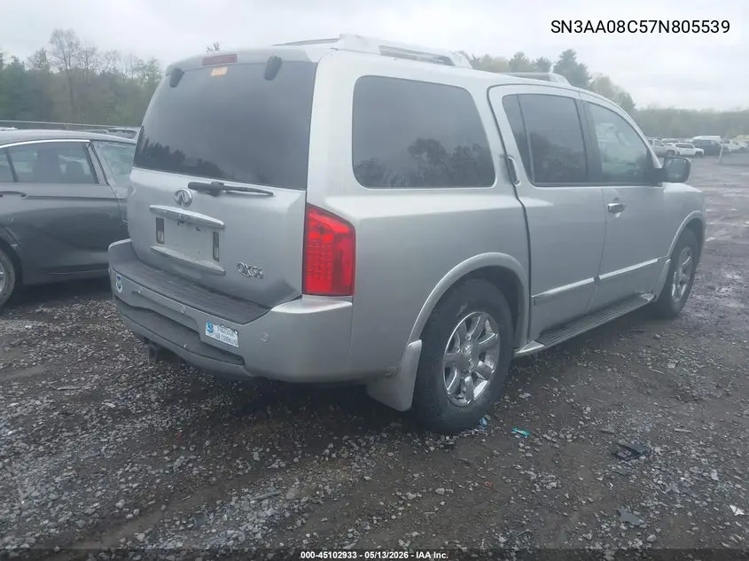 2007 Infiniti Qx56 VIN: 5N3AA08C57N805539 Lot: 45102933