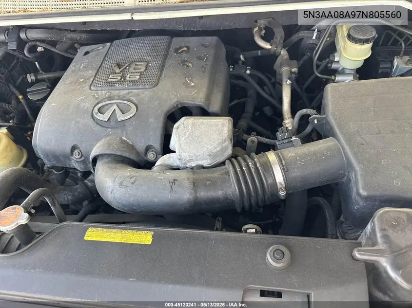 2007 Infiniti Qx56 VIN: 5N3AA08A97N805560 Lot: 45123241