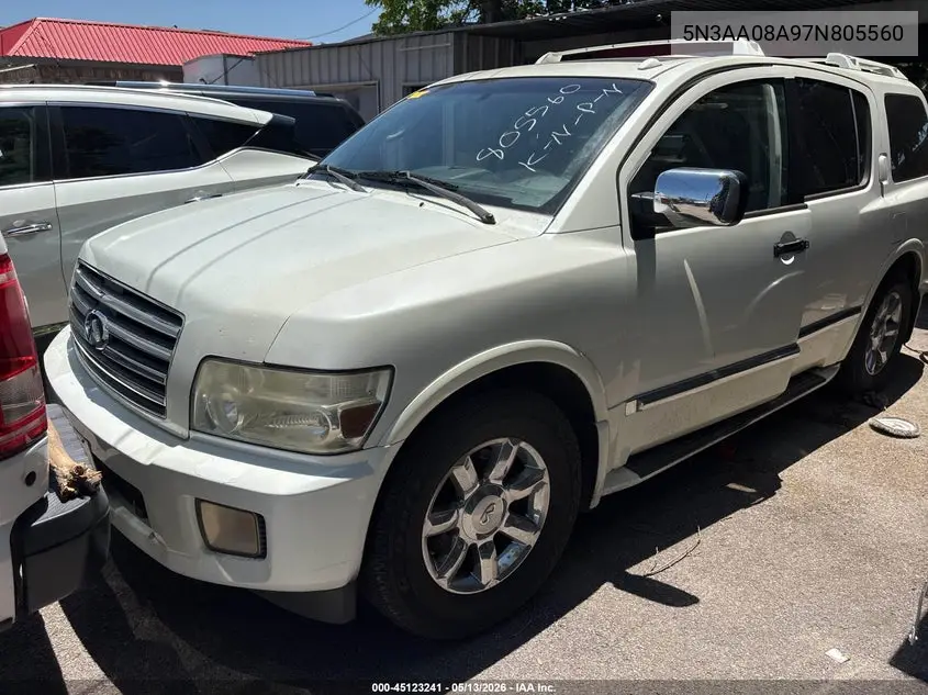 2007 Infiniti Qx56 VIN: 5N3AA08A97N805560 Lot: 45123241