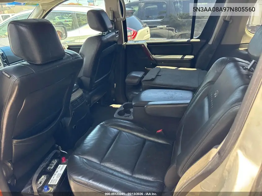 2007 Infiniti Qx56 VIN: 5N3AA08A97N805560 Lot: 45123241