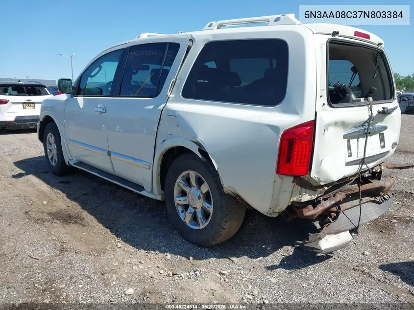 2007 Infiniti Qx56 VIN: 5N3AA08C37N803384 Lot: 45428968