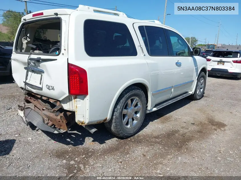 2007 Infiniti Qx56 VIN: 5N3AA08C37N803384 Lot: 45428968