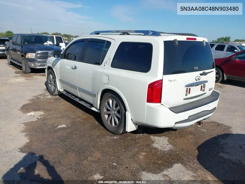 2008 Infiniti Qx56 VIN: 5N3AA08C48N903480 Lot: 44808370