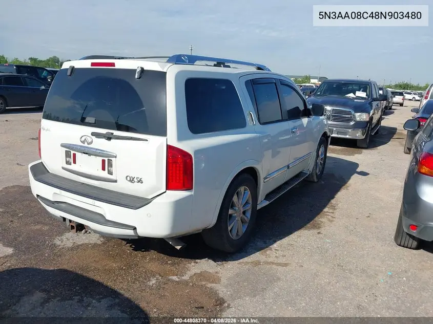 2008 Infiniti Qx56 VIN: 5N3AA08C48N903480 Lot: 44808370