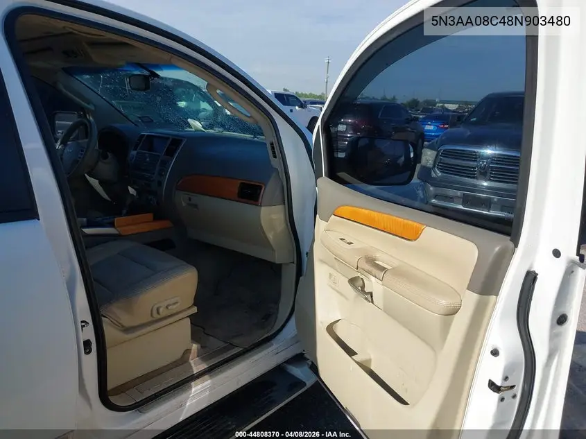 2008 Infiniti Qx56 VIN: 5N3AA08C48N903480 Lot: 44808370