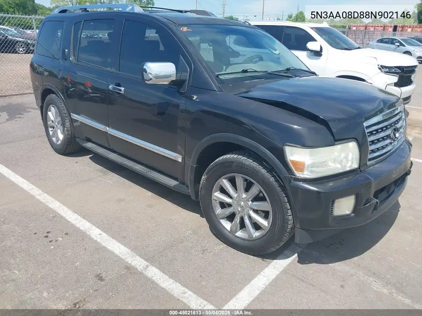 2008 Infiniti Qx56 VIN: 5N3AA08D88N902146 Lot: 45021613
