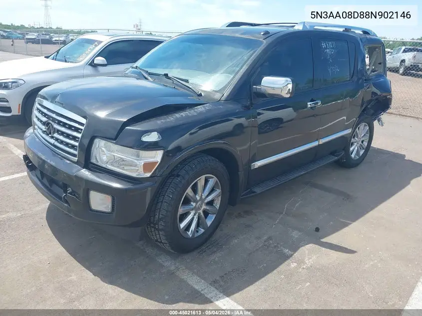 2008 Infiniti Qx56 VIN: 5N3AA08D88N902146 Lot: 45021613