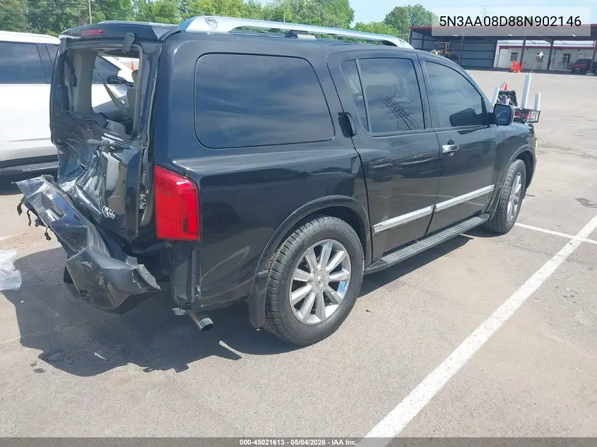 2008 Infiniti Qx56 VIN: 5N3AA08D88N902146 Lot: 45021613