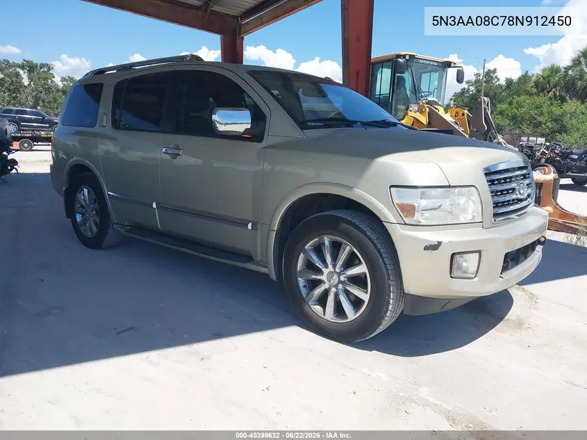 2008 Infiniti Qx56 VIN: 5N3AA08C78N912450 Lot: 45398632