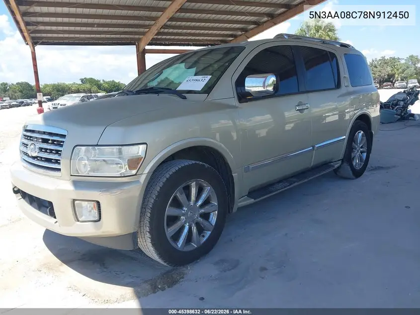 2008 Infiniti Qx56 VIN: 5N3AA08C78N912450 Lot: 45398632