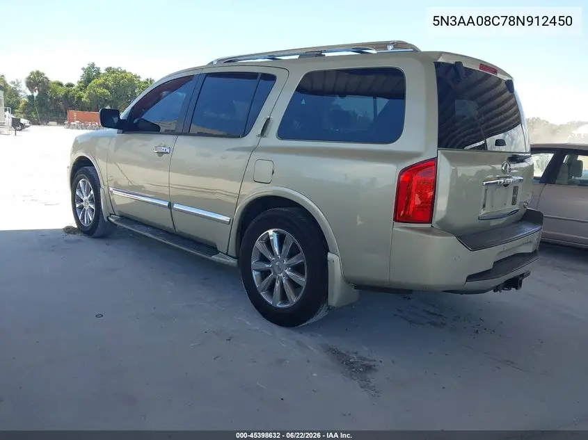 2008 Infiniti Qx56 VIN: 5N3AA08C78N912450 Lot: 45398632