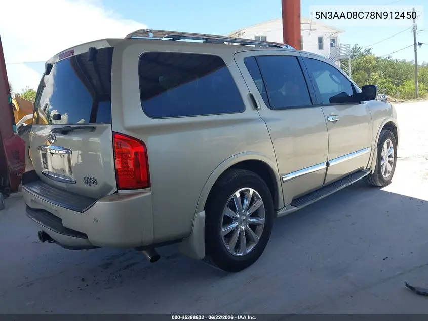 2008 Infiniti Qx56 VIN: 5N3AA08C78N912450 Lot: 45398632