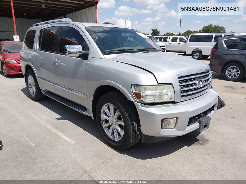2008 Infiniti Qx56 VIN: 5N3AA08C78N901481 Lot: 45559148