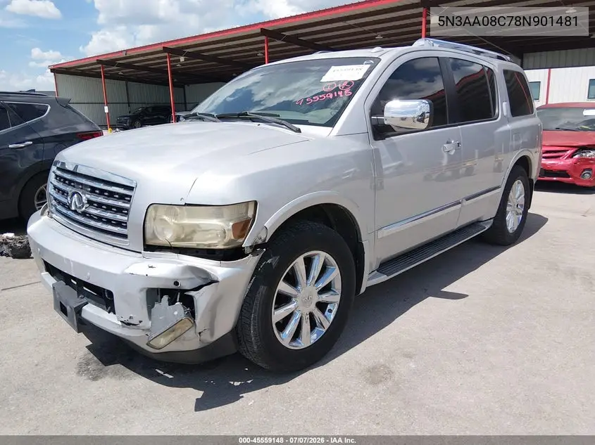 2008 Infiniti Qx56 VIN: 5N3AA08C78N901481 Lot: 45559148