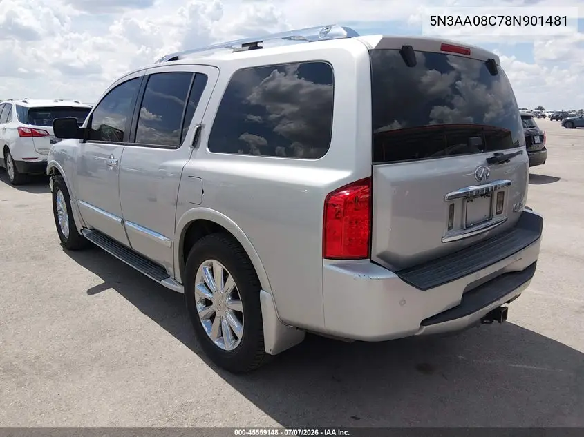 2008 Infiniti Qx56 VIN: 5N3AA08C78N901481 Lot: 45559148
