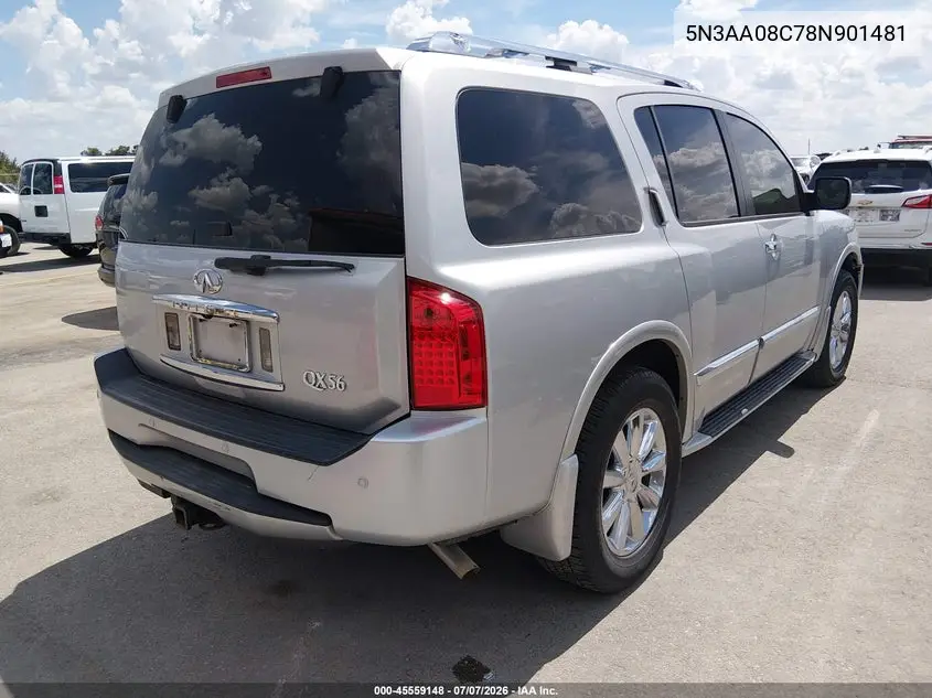 2008 Infiniti Qx56 VIN: 5N3AA08C78N901481 Lot: 45559148