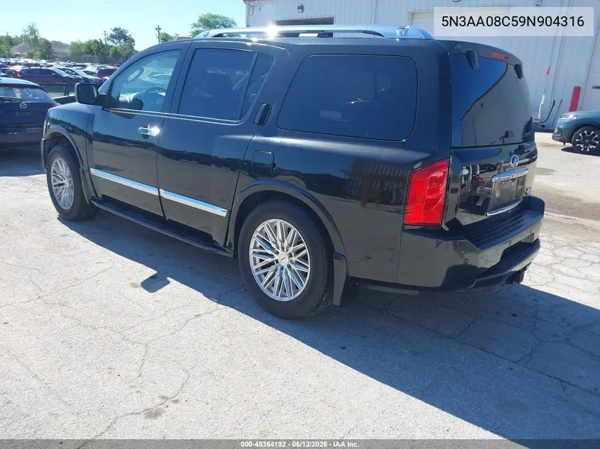 2009 Infiniti Qx56 VIN: 5N3AA08C59N904316 Lot: 45364192