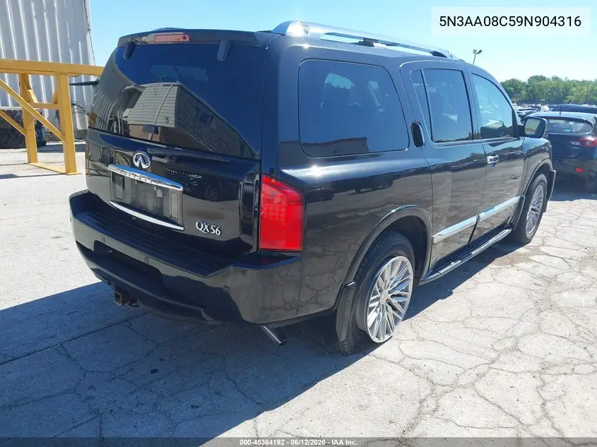 2009 Infiniti Qx56 VIN: 5N3AA08C59N904316 Lot: 45364192