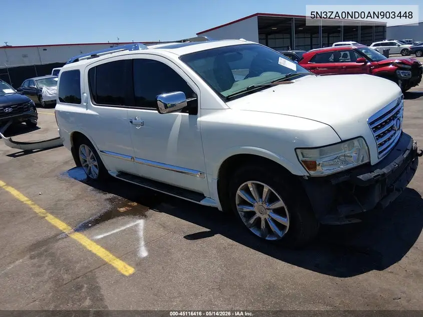 2010 Infiniti Qx56 VIN: 5N3ZA0ND0AN903448 Lot: 45116416