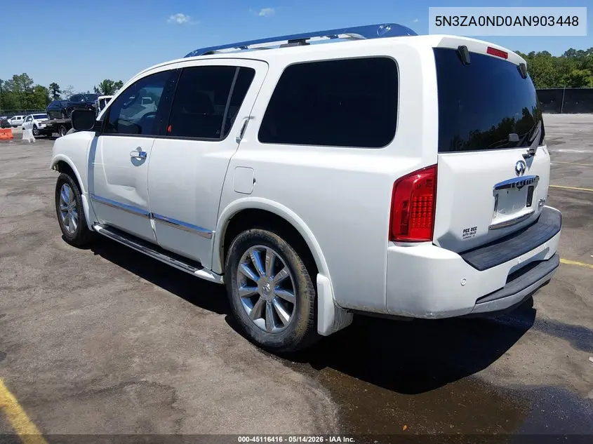 2010 Infiniti Qx56 VIN: 5N3ZA0ND0AN903448 Lot: 45116416