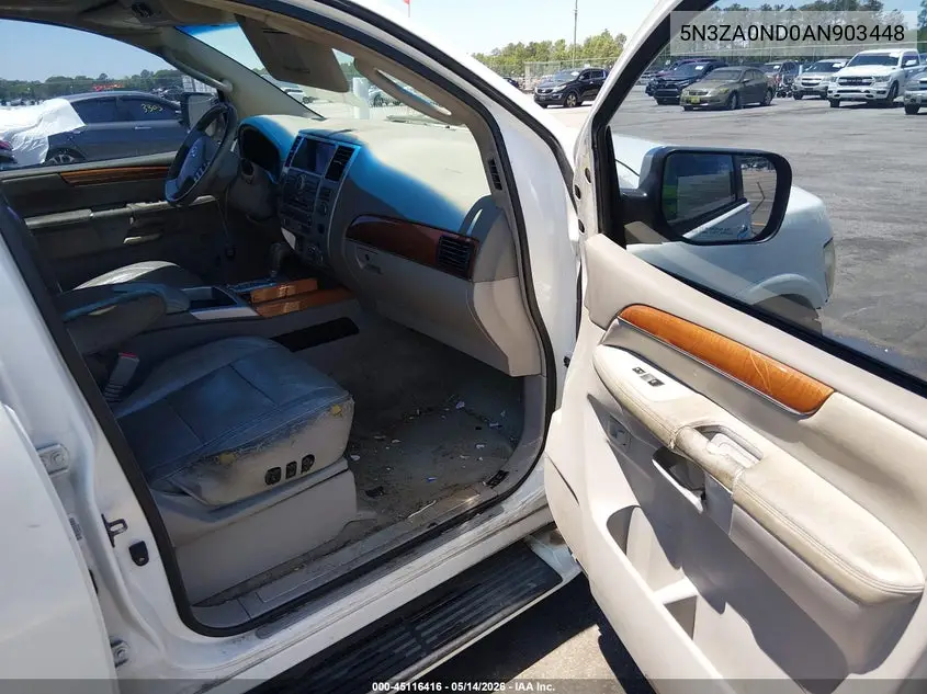 2010 Infiniti Qx56 VIN: 5N3ZA0ND0AN903448 Lot: 45116416