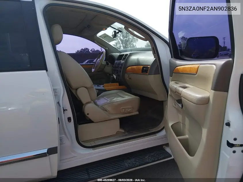 2010 Infiniti Qx56 VIN: 5N3ZA0NF2AN902836 Lot: 45289627