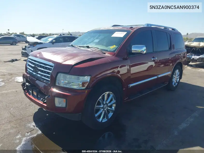 2010 Infiniti Qx56 VIN: 5N3ZA0NC5AN900374 Lot: 45541534