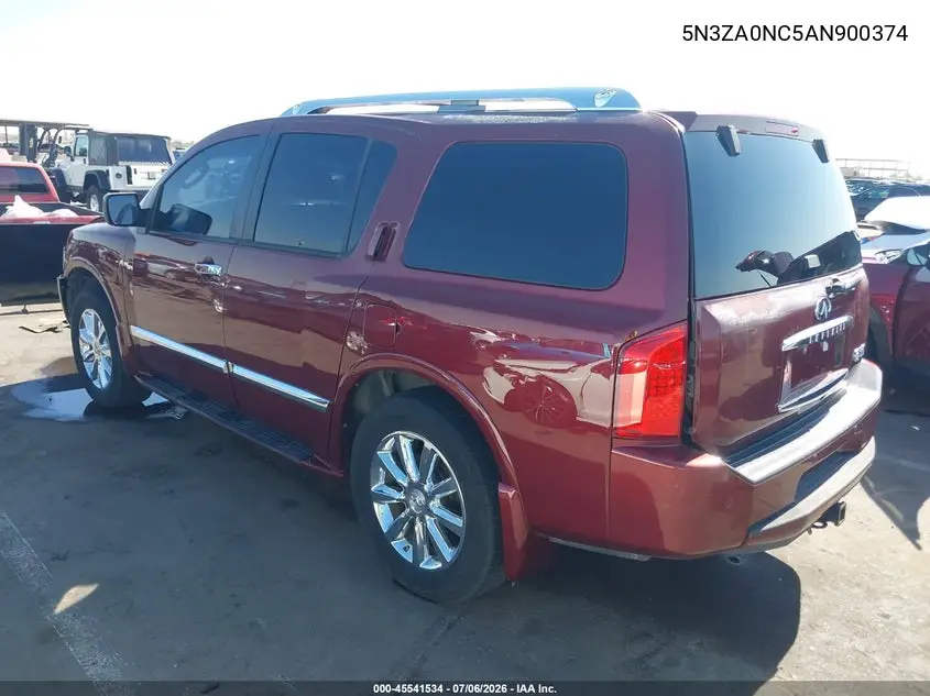 2010 Infiniti Qx56 VIN: 5N3ZA0NC5AN900374 Lot: 45541534