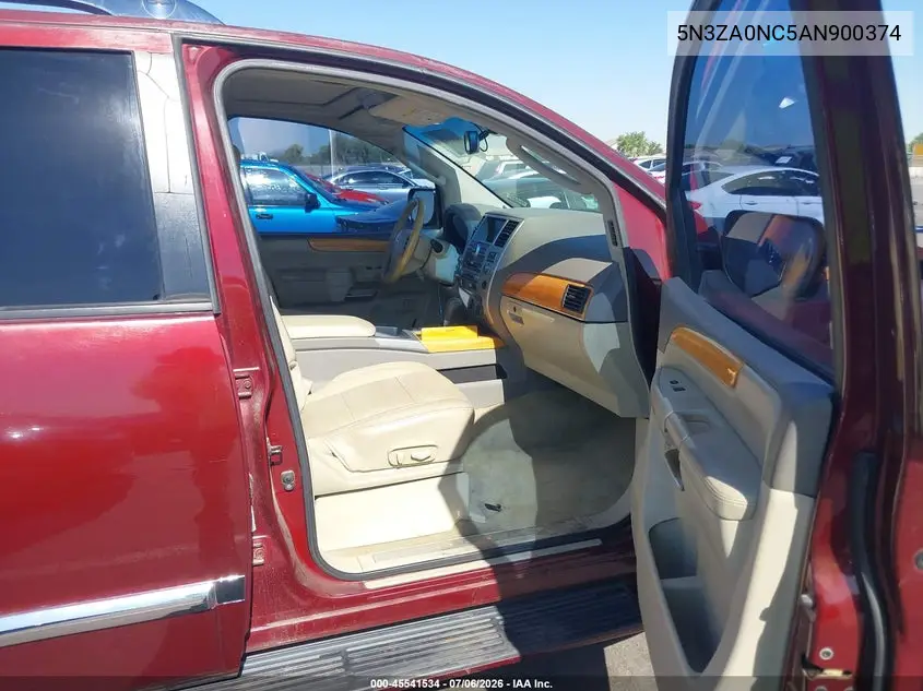2010 Infiniti Qx56 VIN: 5N3ZA0NC5AN900374 Lot: 45541534