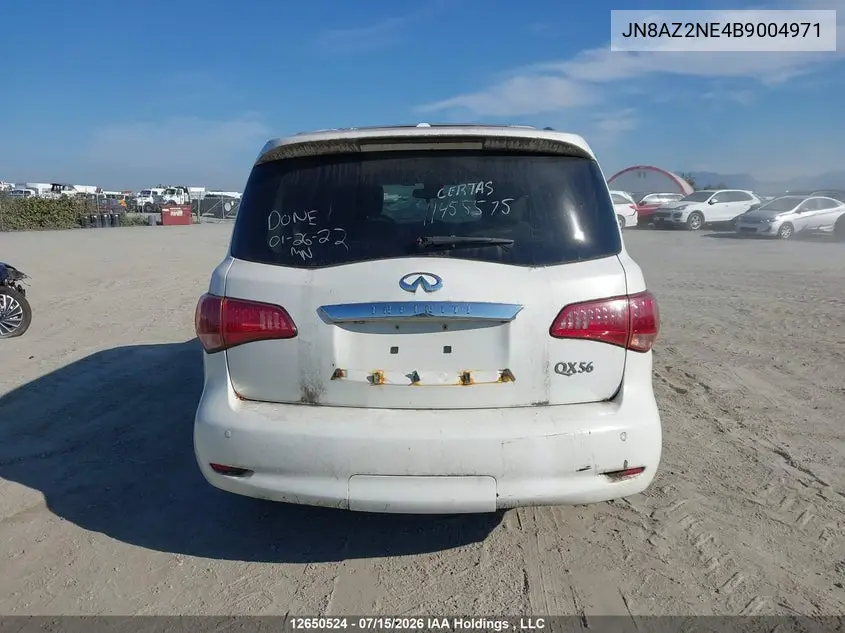 2011 Infiniti Qx56 VIN: JN8AZ2NE4B9004971 Lot: 12650524