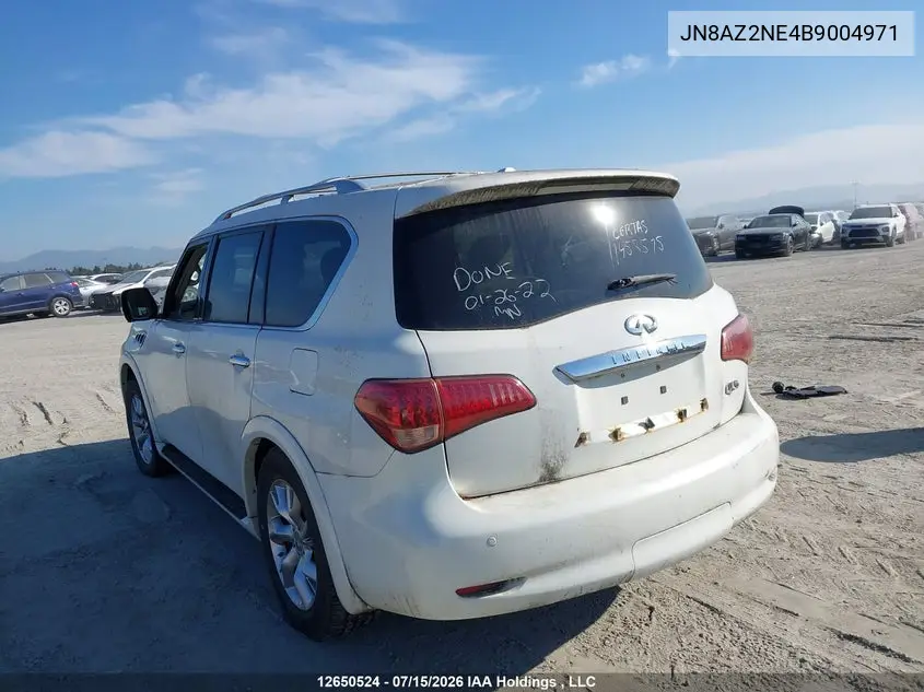2011 Infiniti Qx56 VIN: JN8AZ2NE4B9004971 Lot: 12650524