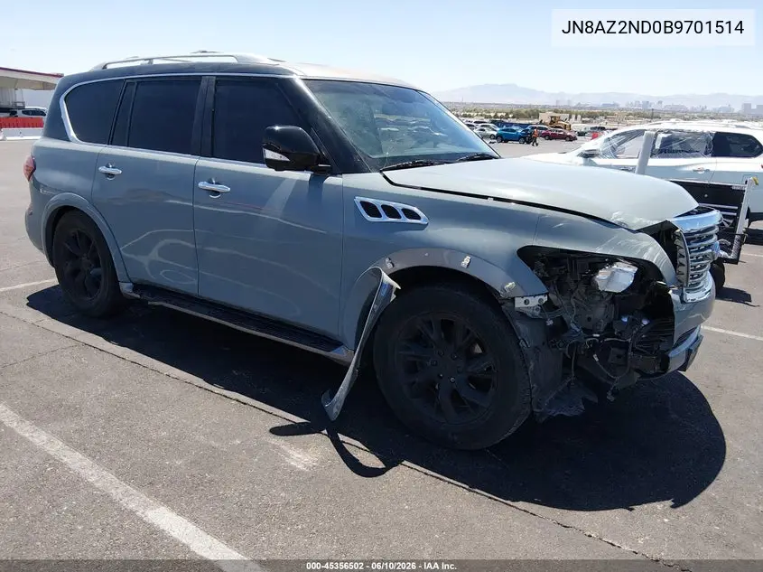 2011 Infiniti Qx56 VIN: JN8AZ2ND0B9701514 Lot: 45356502