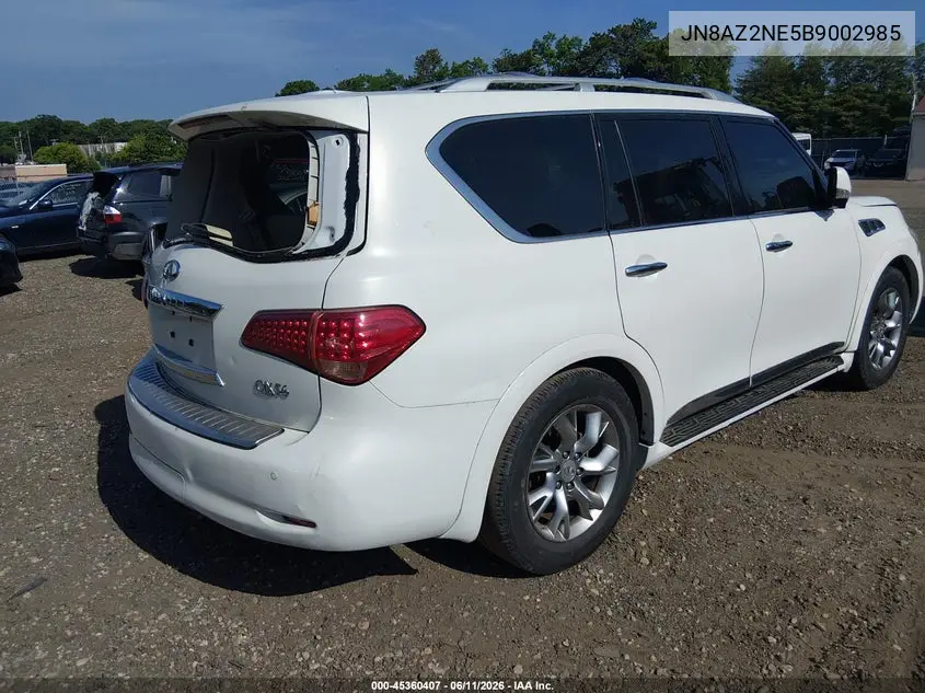 2011 Infiniti Qx56 VIN: JN8AZ2NE5B9002985 Lot: 45360407