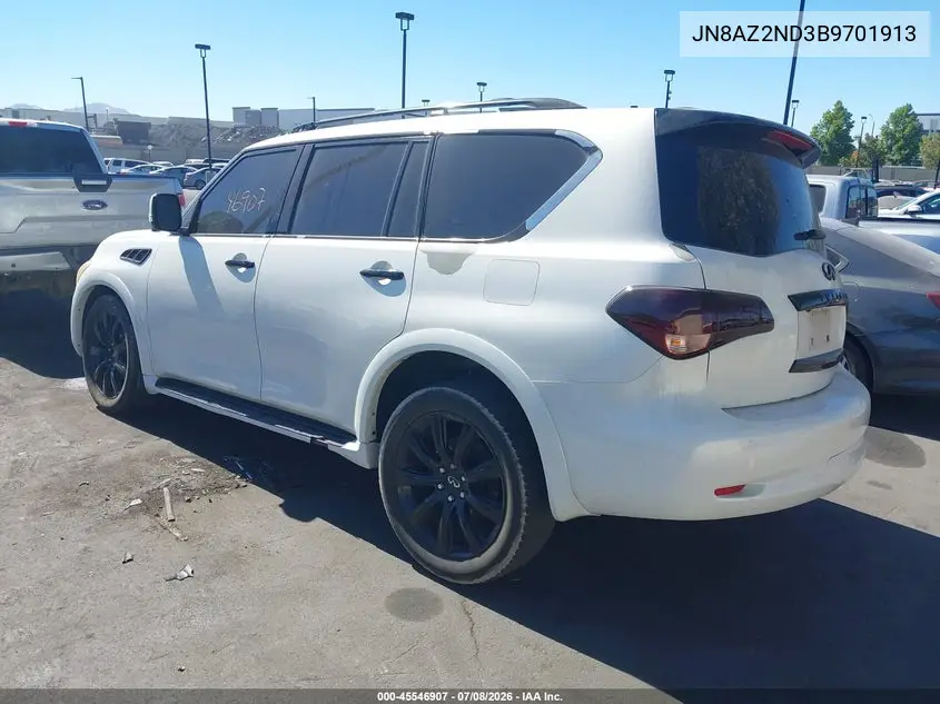 2011 Infiniti Qx56 VIN: JN8AZ2ND3B9701913 Lot: 45546907