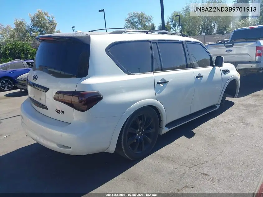 2011 Infiniti Qx56 VIN: JN8AZ2ND3B9701913 Lot: 45546907