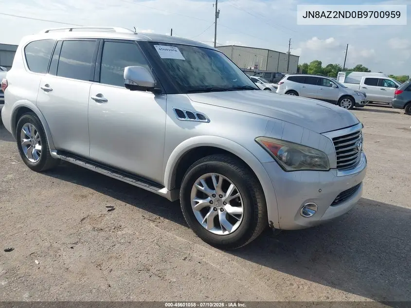 2011 Infiniti Qx56 VIN: JN8AZ2ND0B9700959 Lot: 45601058