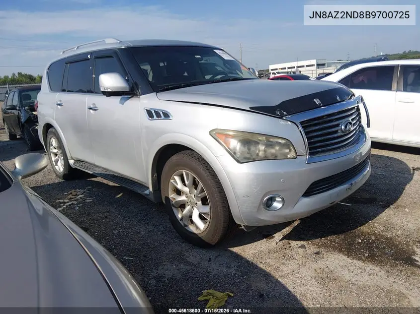 2011 Infiniti Qx56 VIN: JN8AZ2ND8B9700725 Lot: 45618600