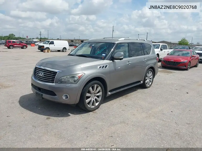 2012 Infiniti Qx56 VIN: JN8AZ2NE8C9020768 Lot: 44826101