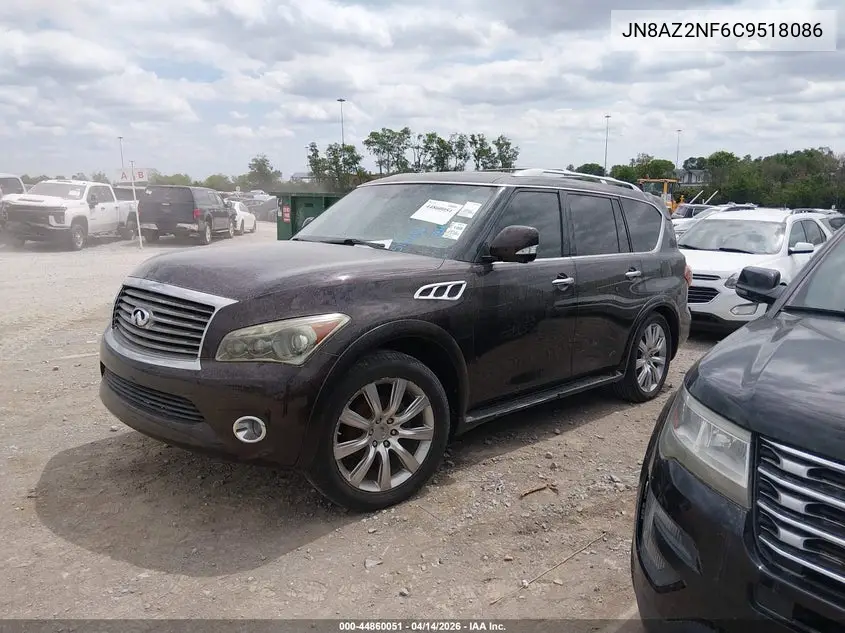 2012 Infiniti Qx56 VIN: JN8AZ2NF6C9518086 Lot: 44860051