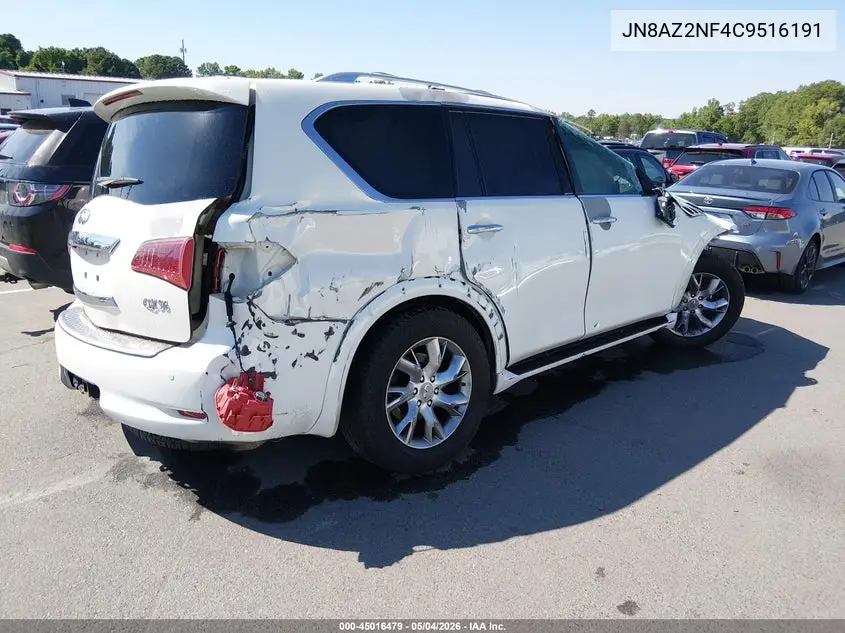 2012 Infiniti Qx56 VIN: JN8AZ2NF4C9516191 Lot: 45016479