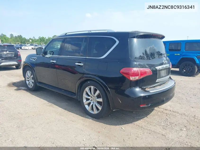 2012 Infiniti Qx56 VIN: JN8AZ2NC8C9316341 Lot: 45080786