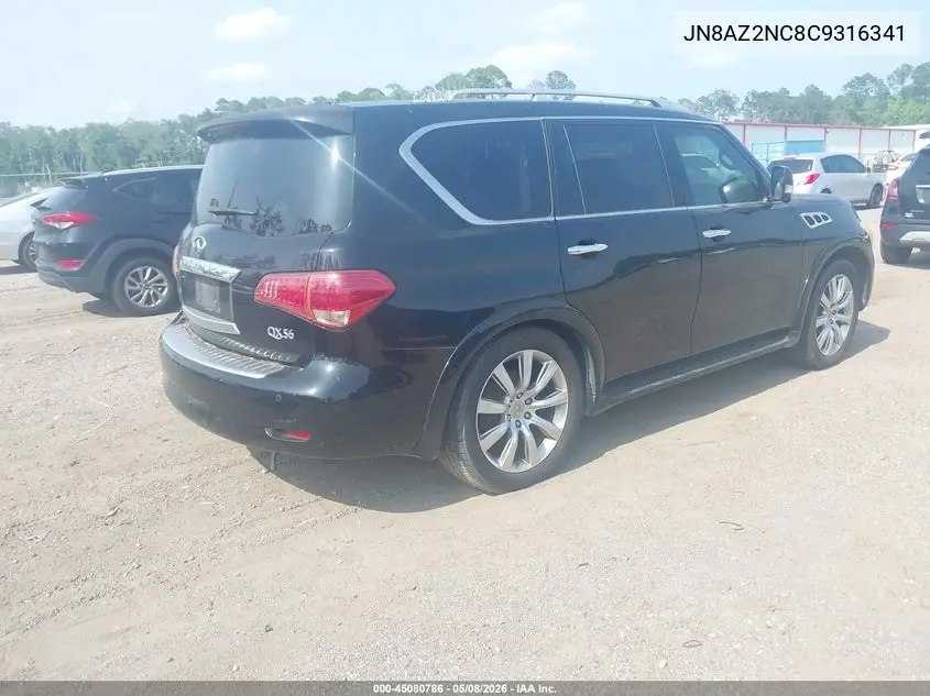 2012 Infiniti Qx56 VIN: JN8AZ2NC8C9316341 Lot: 45080786