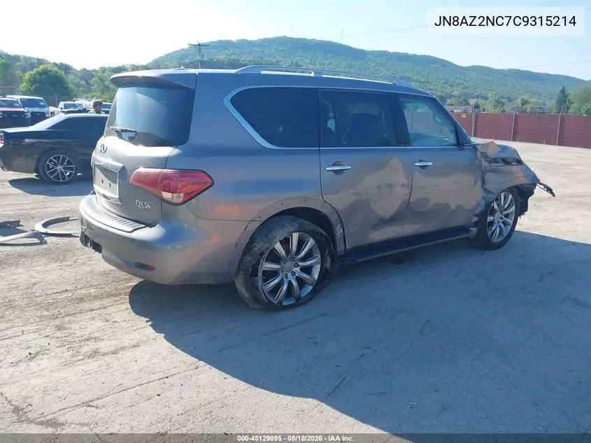 2012 Infiniti Qx56 VIN: JN8AZ2NC7C9315214 Lot: 45129895