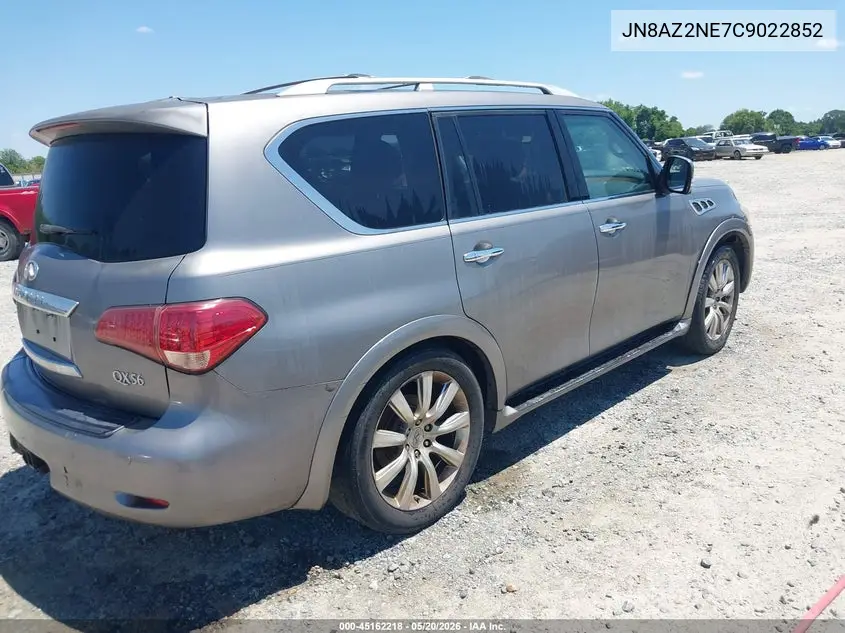2012 Infiniti Qx56 VIN: JN8AZ2NE7C9022852 Lot: 45162218