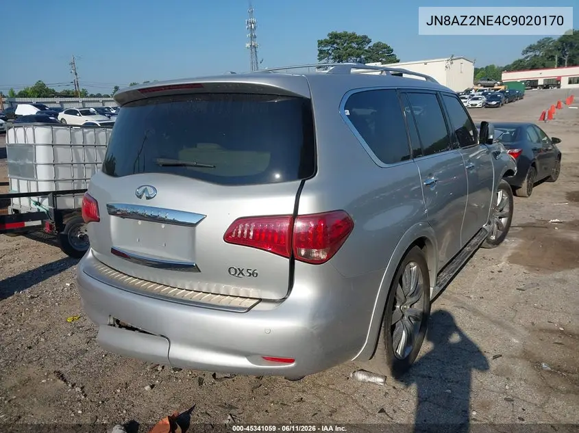 2012 Infiniti Qx56 VIN: JN8AZ2NE4C9020170 Lot: 45341059