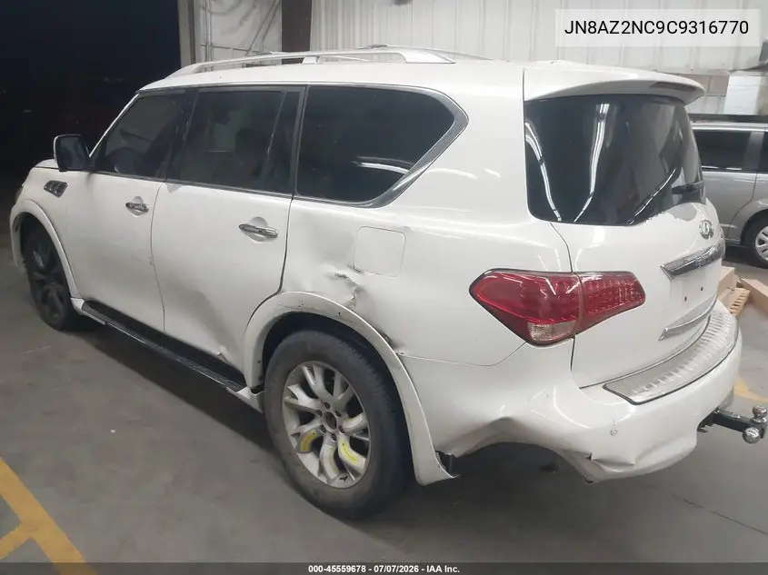 2012 Infiniti Qx56 VIN: JN8AZ2NC9C9316770 Lot: 45559678