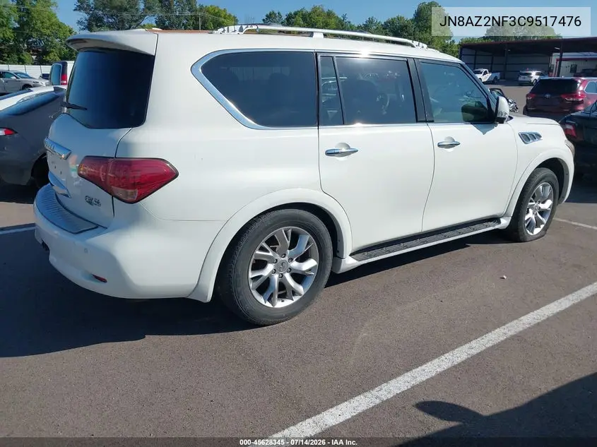 2012 Infiniti Qx56 VIN: JN8AZ2NF3C9517476 Lot: 45628345